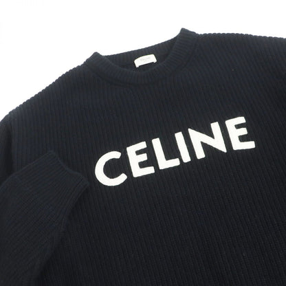 CELINE knit Main: 75% wool, Main: 25% angora black mens S
