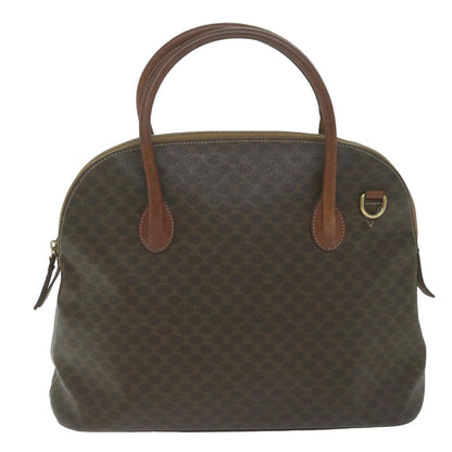 Luxury CELINE Macadam Canvas Tote Bag PVC Leather 2way Brown  tb1019