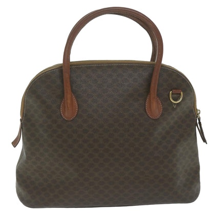 Luxury CELINE Macadam Canvas Tote Bag PVC Leather 2way Brown  tb1019