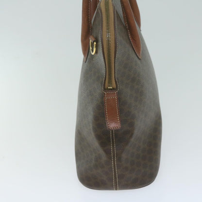 Luxury CELINE Macadam Canvas Tote Bag PVC Leather 2way Brown  tb1019