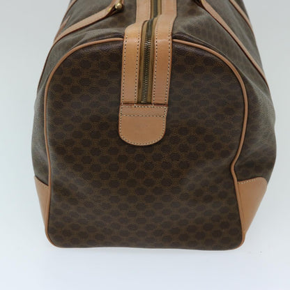 Luxury CELINE Macadam Canvas Boston Bag PVC Brown  tb1060