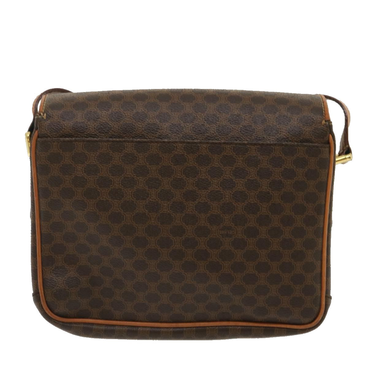 Luxury CELINE Macadam Canvas Shoulder Bag PVC Leather Brown  th2544