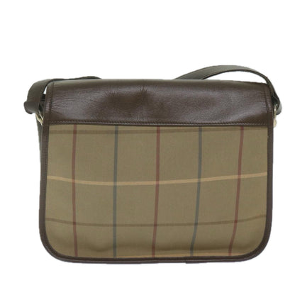 Luxury BurberrySs Nova Check Shoulder Bag Canvas Brown Auth th4326