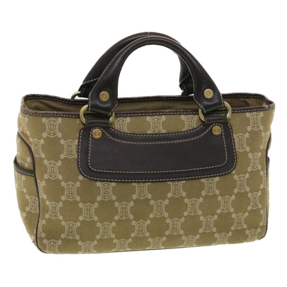 Luxury CELINE Paris Macadam Canvas Hand Bag Brown  ti813
