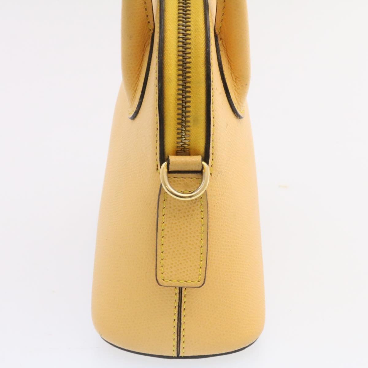Luxury CELINE 2Way Hand Bag Shoulder Bag Caviar Skin Yellow  am1494s