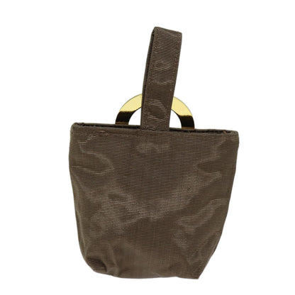 Luxury CELINE Circle Pouch Nylon Brown 12440