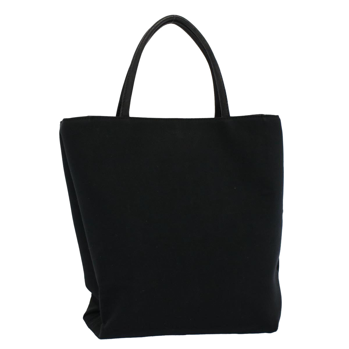 Luxury Burberry Tote Bag Canvas Black Auth ti1239