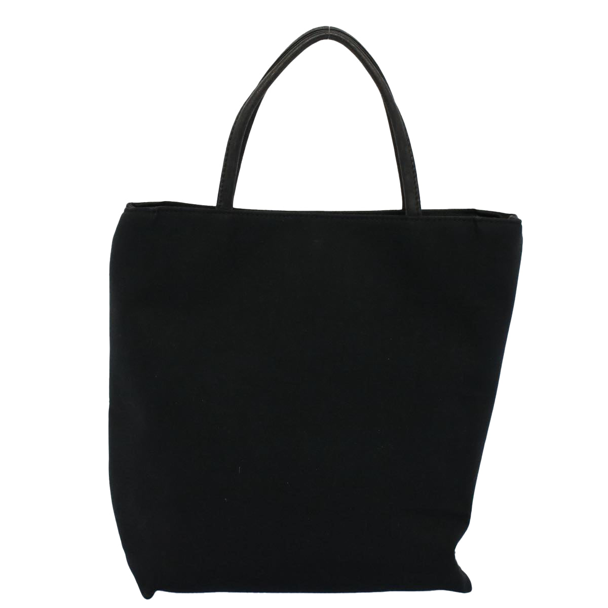 Luxury Burberry Tote Bag Canvas Black Auth ti1239