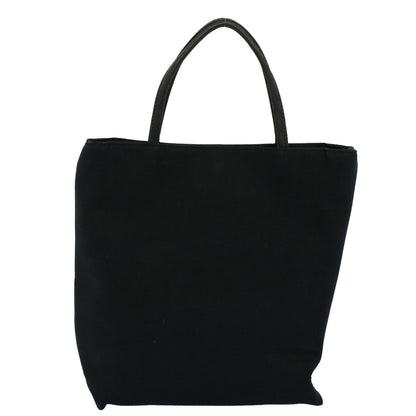 Luxury Burberry Tote Bag Canvas Black Auth ti1239