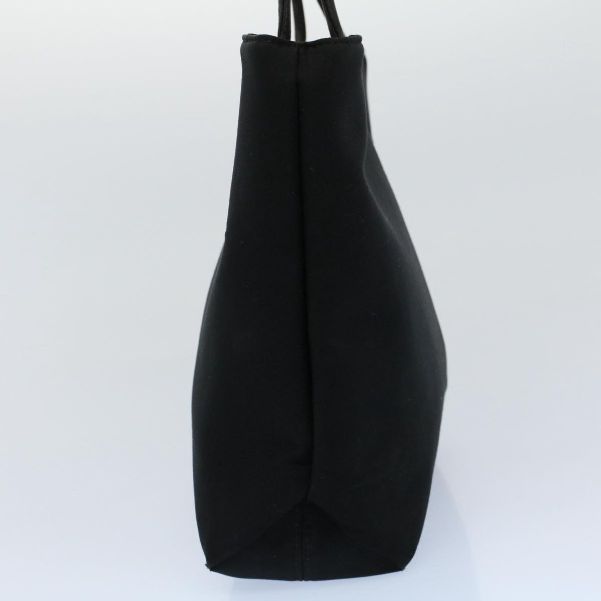 Luxury Burberry Tote Bag Canvas Black Auth ti1239
