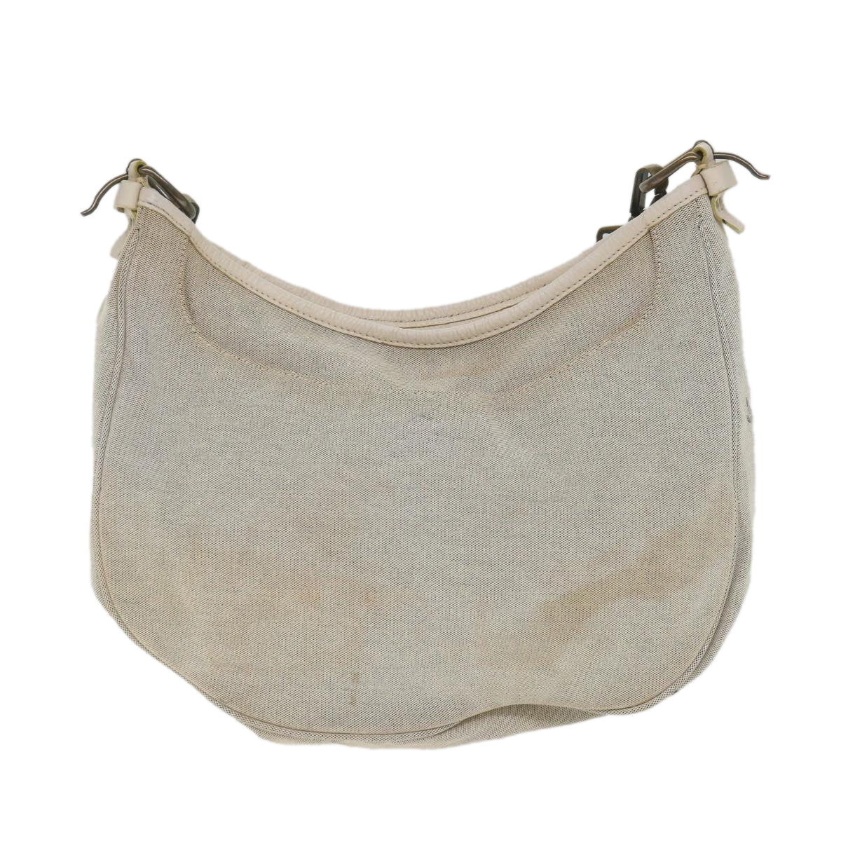 Luxury Burberry Shoulder Bag Canvas Gray Auth ti1326