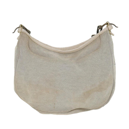 Luxury Burberry Shoulder Bag Canvas Gray Auth ti1326