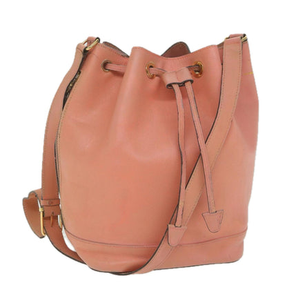 Luxury CELINE Shoulder Bag Leather Beige  ti1364