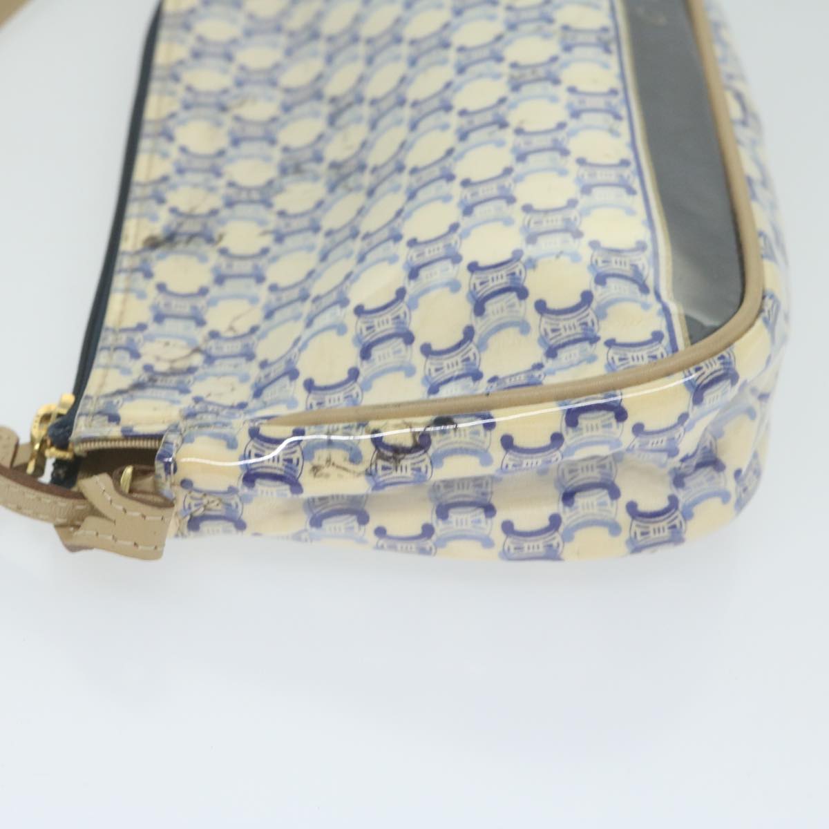 Luxury CELINE Macadam Canvas Accessory Pouch Blue  ti1422