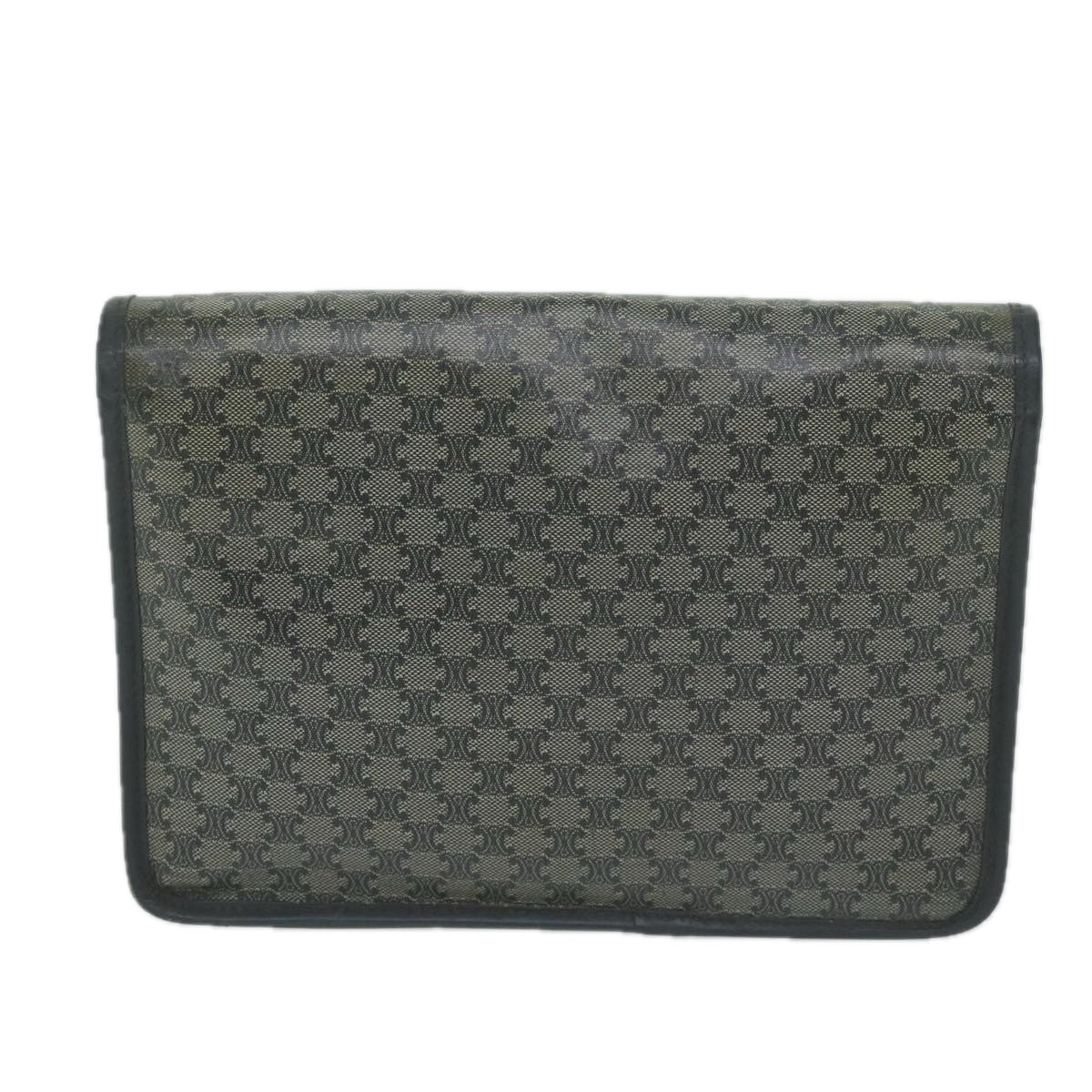 Luxury CELINE Macadam Canvas Shoulder Bag Coated Canvas Navy  ti1495