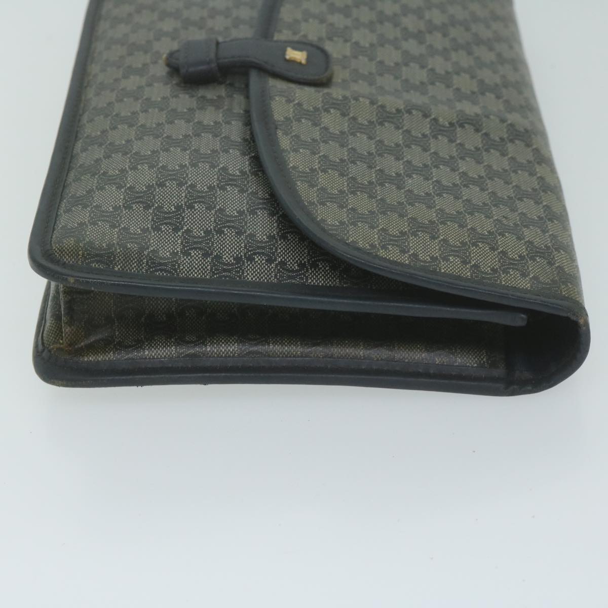 Luxury CELINE Macadam Canvas Shoulder Bag Coated Canvas Navy  ti1495