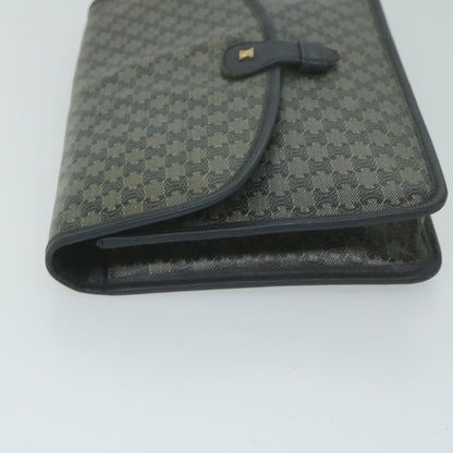 Luxury CELINE Macadam Canvas Shoulder Bag Coated Canvas Navy  ti1495