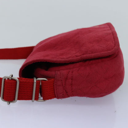 Luxury Burberry Shoulder Bag Canvas Red Auth ti1749