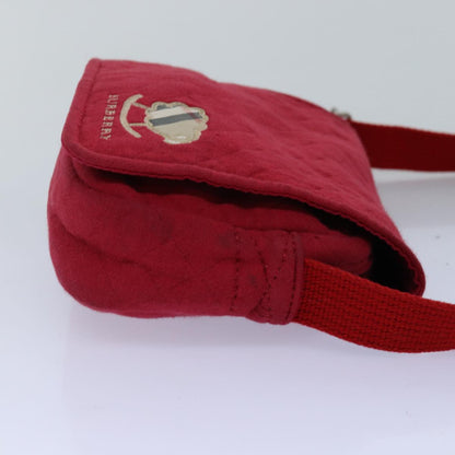 Luxury Burberry Shoulder Bag Canvas Red Auth ti1749