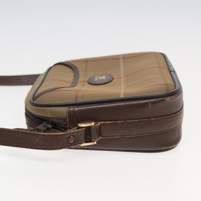 Luxury BurberrySs Nova Check Shoulder Bag Canvas Beige Brown Auth ti1772