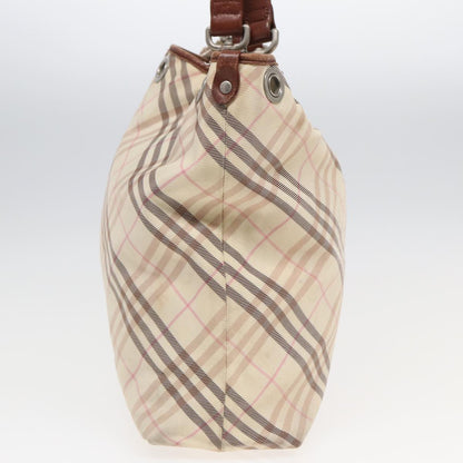 Luxury Burberry Nova Check Tote Bag Nylon Beige Pink Auth ti1804