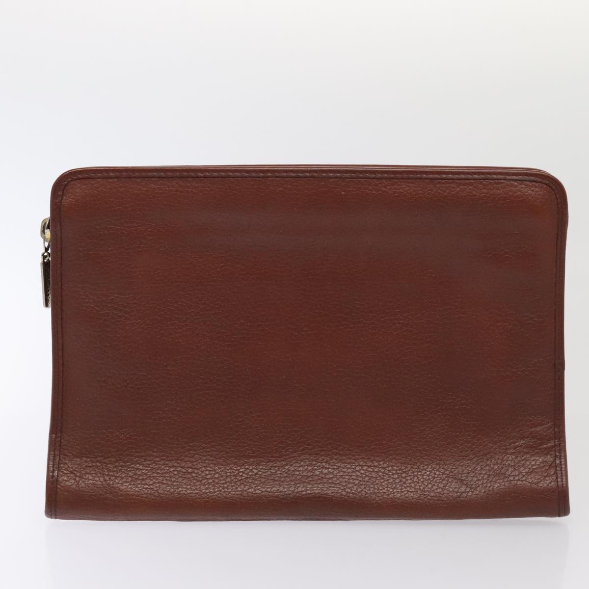 Luxury BurberrySs Clutch Bag Leather 2Set Brown Auth ti1987