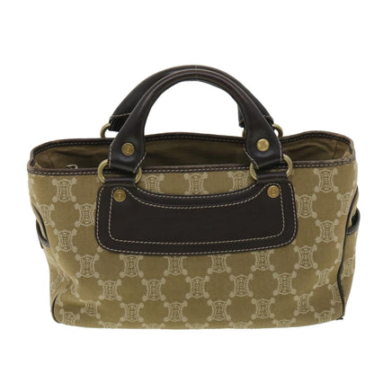 Luxury CELINE Paris Macadam Canvas Hand Bag Brown  ti813