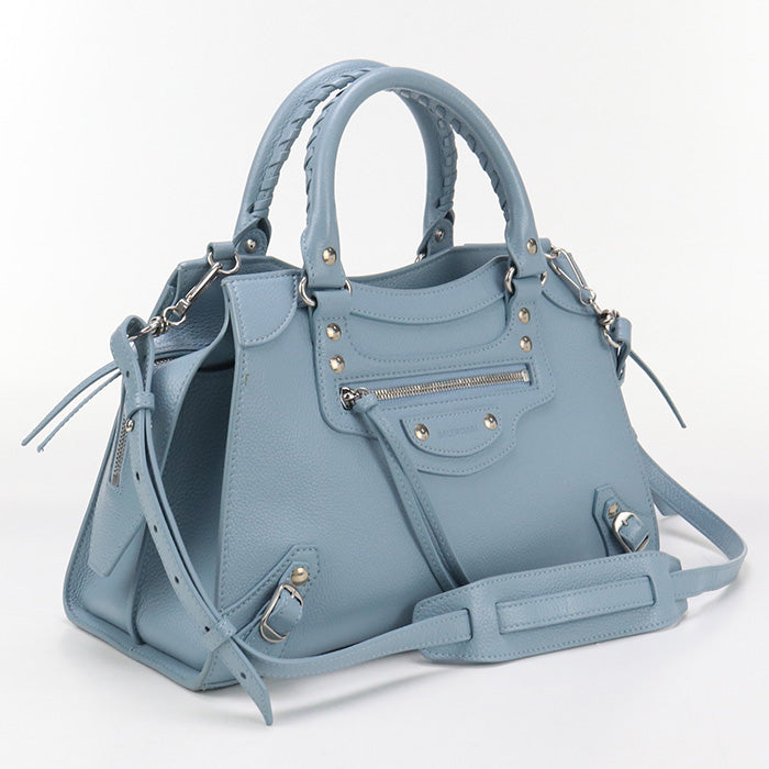 BALENCIAGA 638521 2WAY handbag Handbag leather blue Women