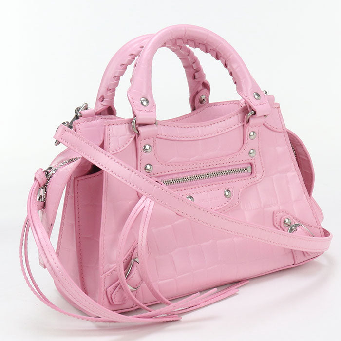 BALENCIAGA 638524 2WAY handbag Neo Classic City Mini Handbag leather pink Women