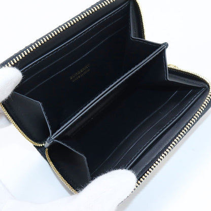 BURBERRY 8049292 Coin case roller Quilted Zip Wallet leather/metal black Women