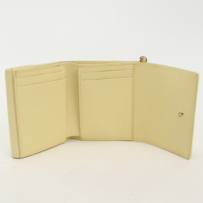 Christian Dior S0181ONMJ Lotus wallet Tri-fold with coin purse lambskin yellow