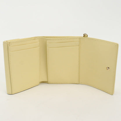 Christian Dior S0181ONMJ Lotus wallet Tri-fold with coin purse lambskin yellow
