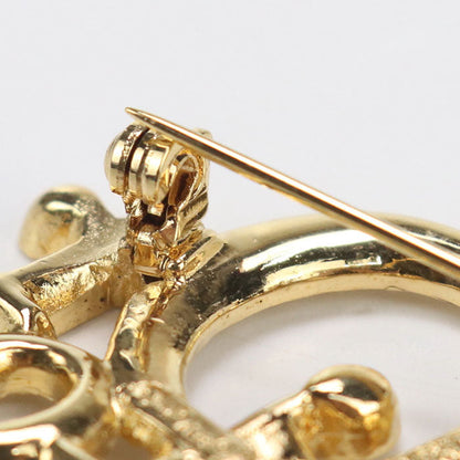 Dior Brooch logo Other accessories Gold Plated,Rhinestone gold Women
