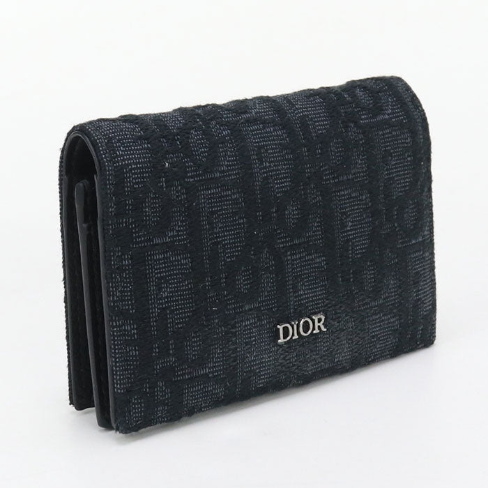 Dior 2ESCH178YSE H03E Business Oblique name card holder Jacquard black mens