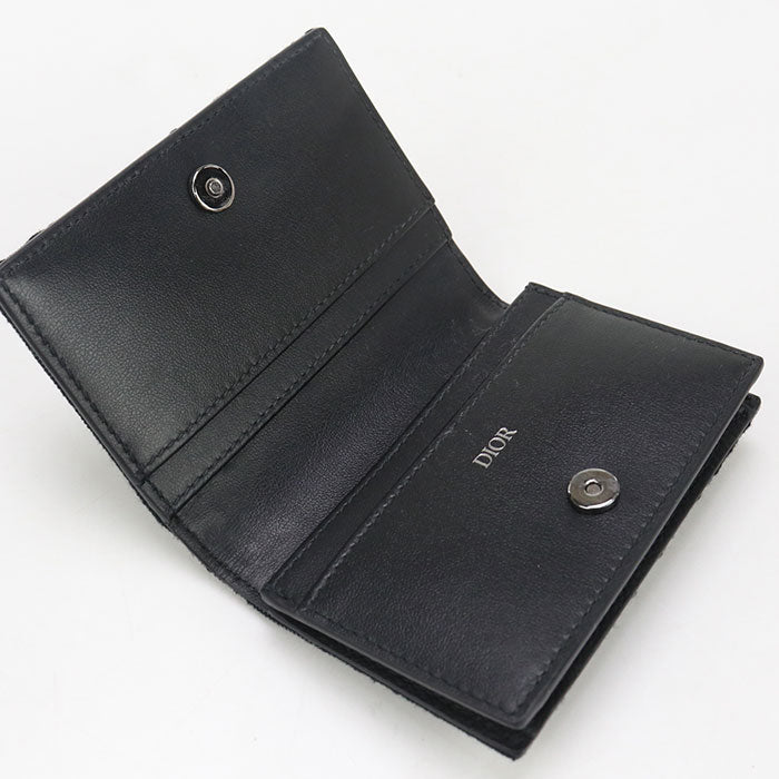 Dior 2ESCH178YSE H03E Business Oblique name card holder Jacquard black mens