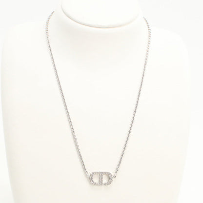 Dior Necklace N2241WOMCY_D001 Petit CD Necklace metal,Rhinestones Silver Women