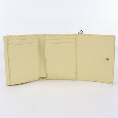 Dior Lotus wallet Lady Dior Three fold wallet lambskin yellow Women