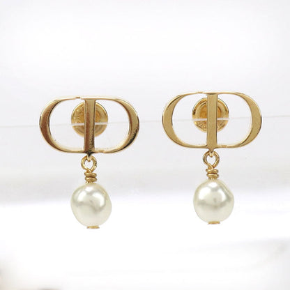 Dior E1520PTCRS_D301 Petit CD Pierce metal/Resin pearl gold Women
