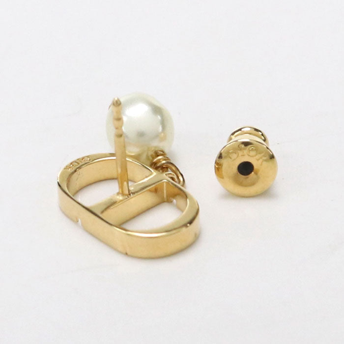 Dior E1520PTCRS_D301 Petit CD Pierce metal/Resin pearl gold Women