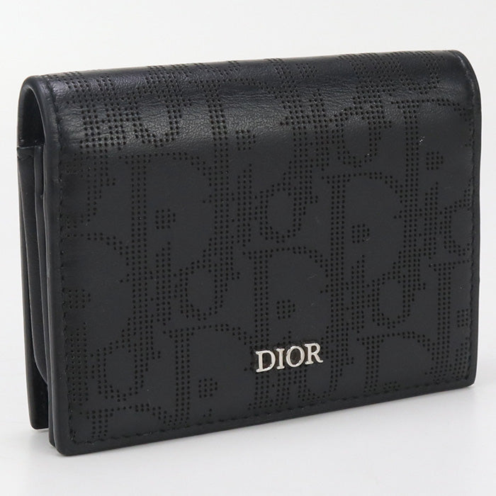 Dior Business card holder Card Case Calfskin black mens