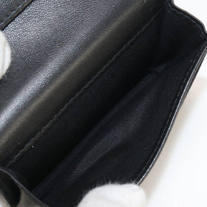 Dior Business card holder Card Case Calfskin black mens