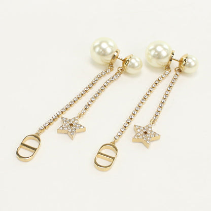 Dior E1270TRICY_D301 Dior Tribal Pierce Pierce metal/Resin pearl gold Women