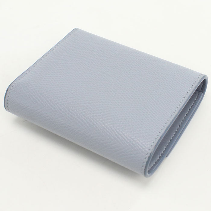 CELINE CE91437 Small Three fold wallet Calfskin Blue Women