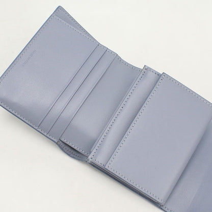 CELINE CE91437 Small Three fold wallet Calfskin Blue Women