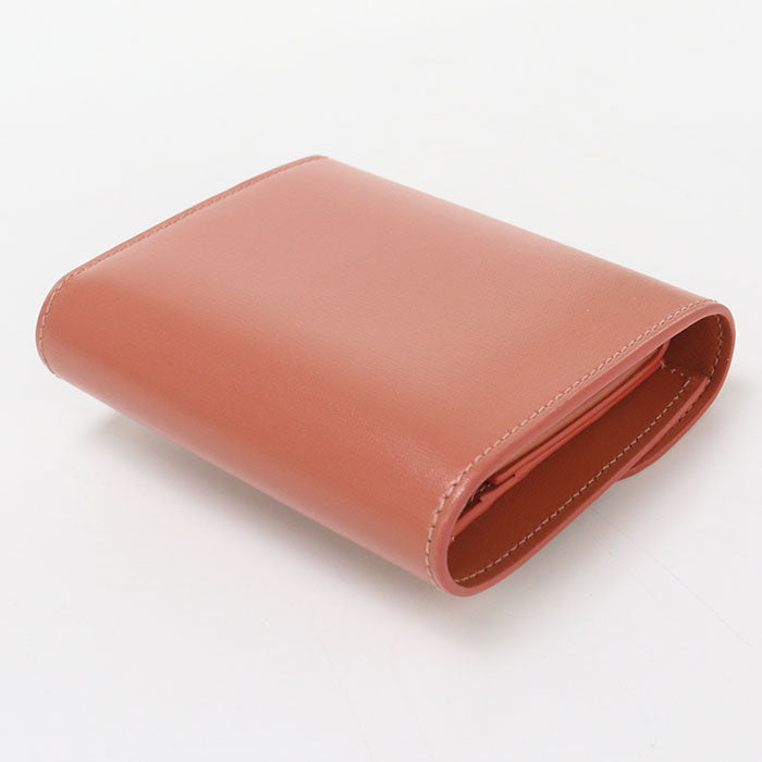 CELINE 10D78 3DPV Small flap  Triomphe Three fold wallet Calfskin pink Women