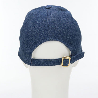 CELINE 2AUT4930F denim baseball cap Triomphe cap/cotton 100% blue Women