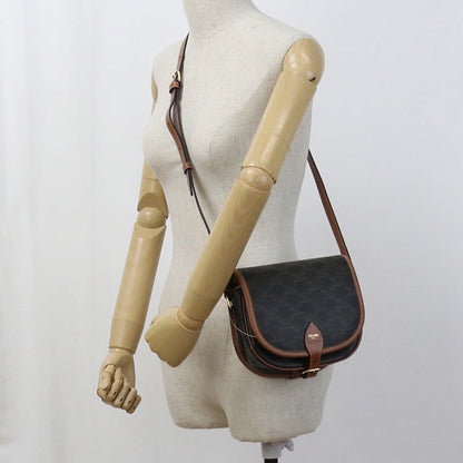 CELINE 19150 2BZJ 04LU Medium Falco Triomphe canvas Diagonal bag brown Women