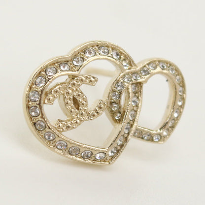 CHANEL CH77769 Pierce COCO Mark Heart Motif Pierce metal,Rhinestone gold Women