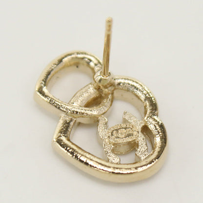 CHANEL CH77769 Pierce COCO Mark Heart Motif Pierce metal,Rhinestone gold Women