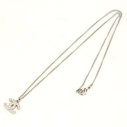 CHANEL CH91245 Rhinestone Necklace COCO Mark Necklace metal silver Women